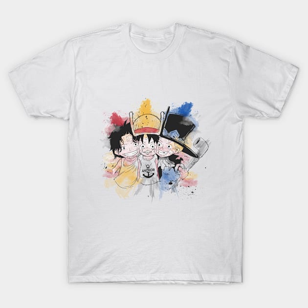 Brotherhood: Ace Sabo Rufy T-Shirt by blackList90